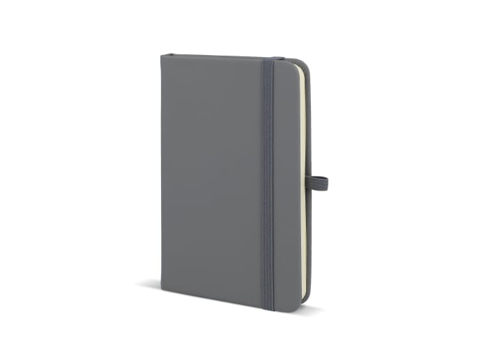 Carnet personnalisé format A6 avec fermeture Sora Gris clair